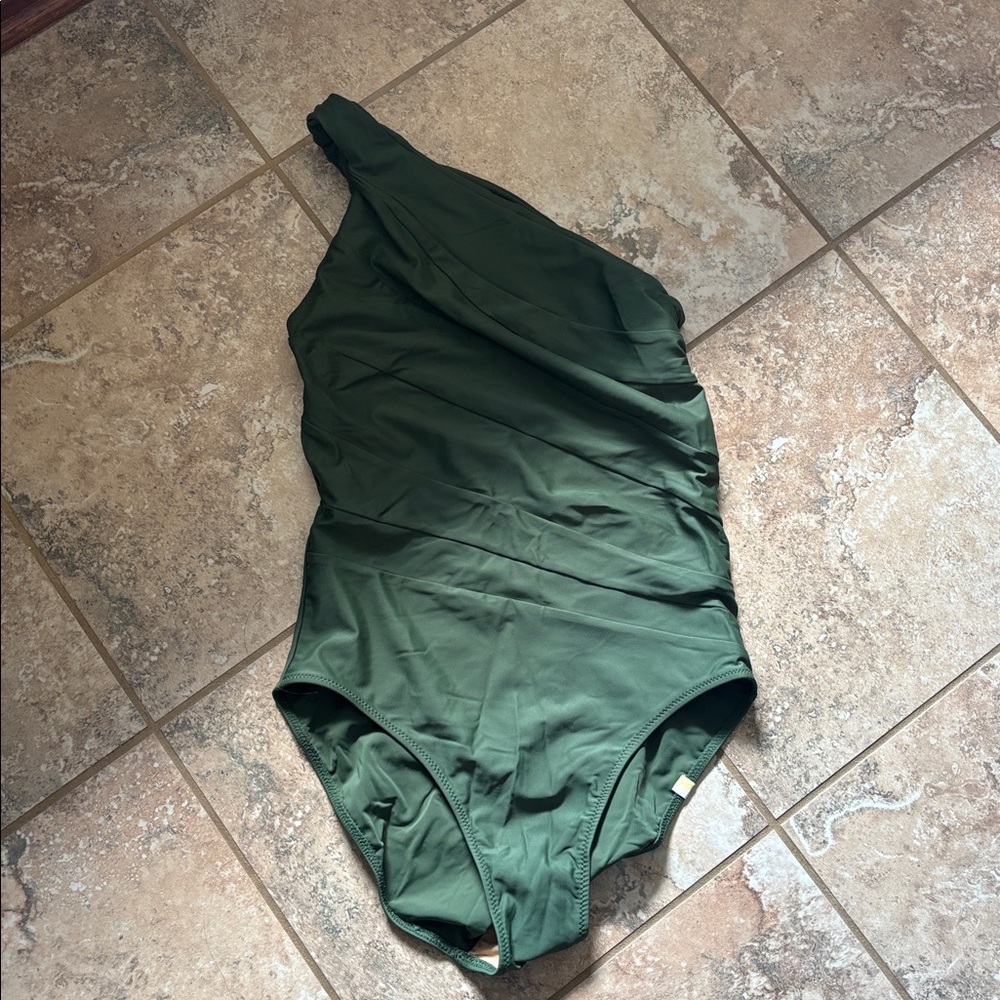 Summersalt One-Shoulder Green One Piece